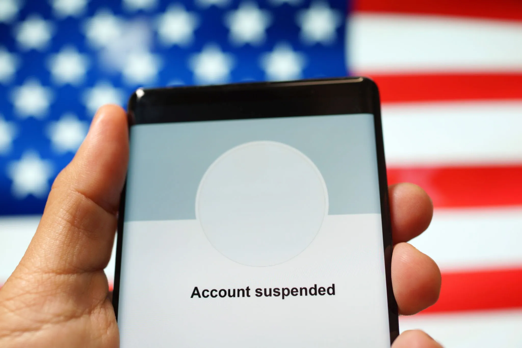 Account suspended or banned warning