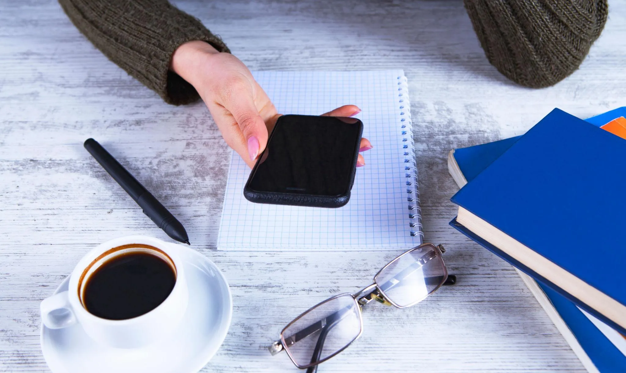 Breathe and pause before opening social media