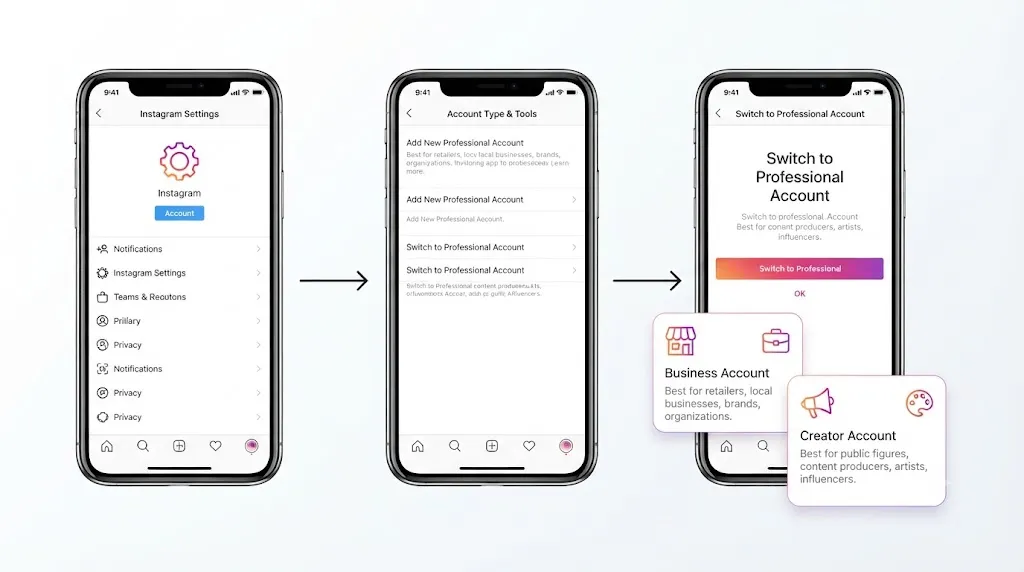 Switch to Business Account
